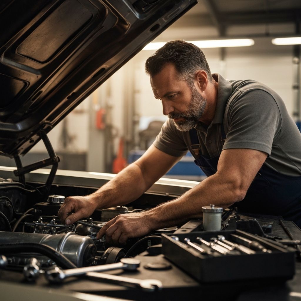 ASE-certified mechanic at work